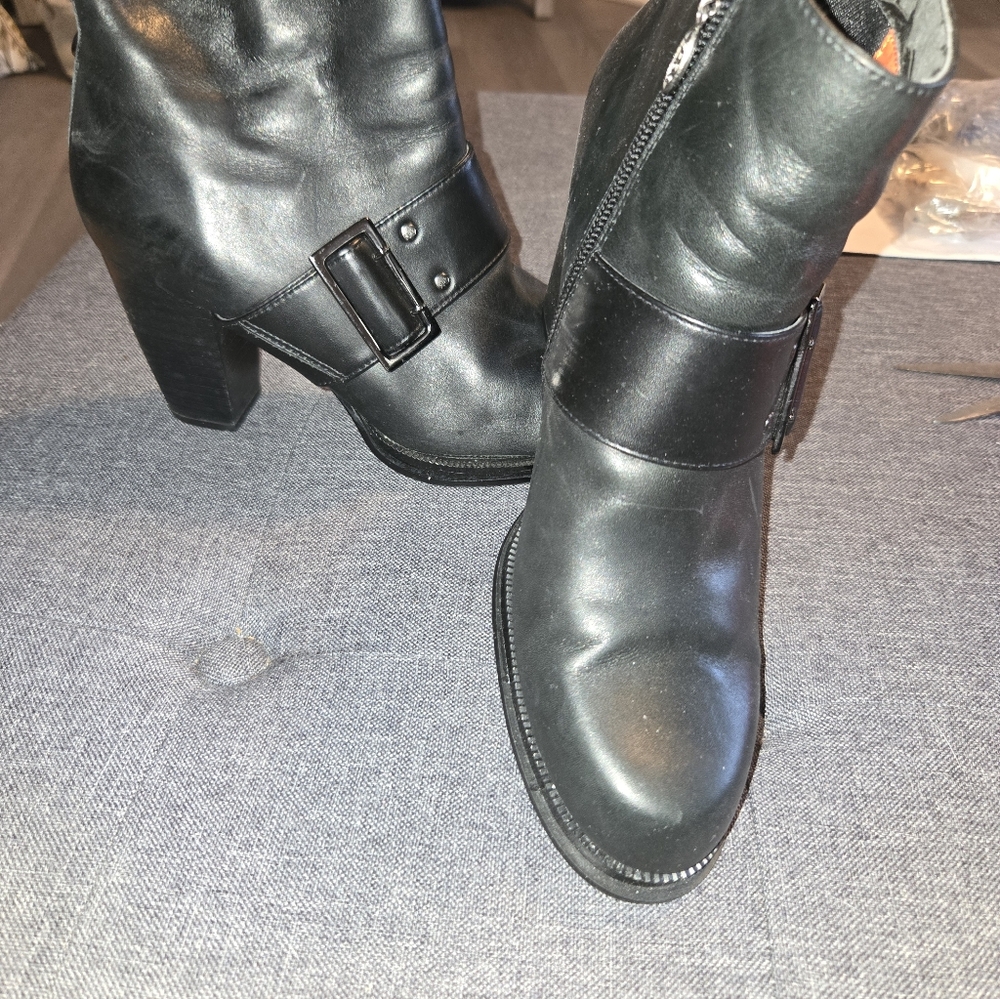 Harley-Davidson Black Heeled Boots